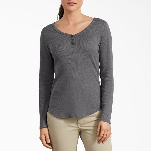 Dickies Women's Long Sleeve Thermal Shirt, Black (kbk), M : Target
