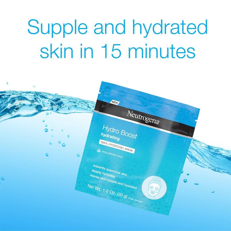 Neutrogena Hydro Boost Moisturizing Sheet Mask with Hyaluronic Acid for Dry Skin - 1 oz, 5 of 14