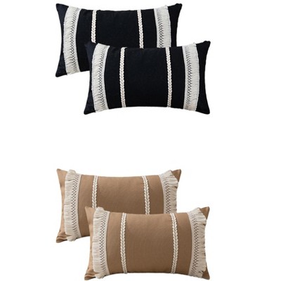REGALWOVEN 4 Pcs Boho Modern Striped Decorative Throw Pillow Cover for Living Room Bed Sofa