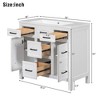 ORRD 36" Bathroom Vanity with Resin Sink, 4 Drawers & 2 Doors Storage Cabinet - 4 of 4