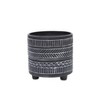 Gulches 2 Piece Ceramic Aztec Planters w/ Saucers, Sizes 4.5x4.5x4.5" & 6x6x5.75" - Perfect for Hall, Bedroom, Florist etc. - 4 of 4