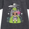 Girls' - LOL Surprise! - Astro Alien Doll Graphic Short Sleeve Fleece Dress - 2 of 3