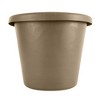 The HC Companies 16 Inch Indoor/Outdoor Classic Plastic Flower Pot Container Garden Planter with Molded Rim and Drainage Holes, Sandstone (4 Pack) - 3 of 3