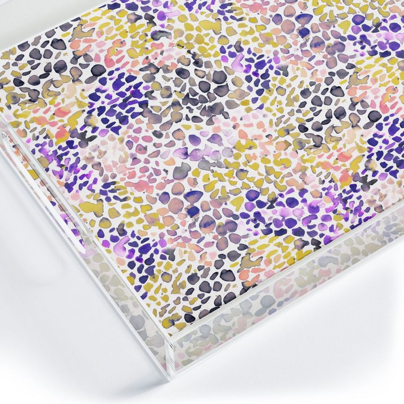 Ninola Design Purple Speckled Painting Watercolor Stains Acrylic Tray - Deny Designs, 3 of 5