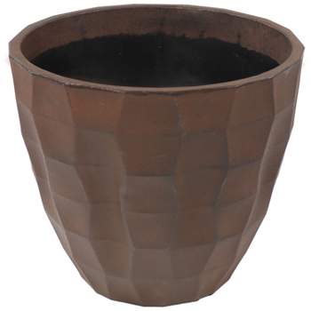 Sunnydaze Indoor/Outdoor Pebbled Polyresin Flower Pot Planter - 16"