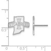 Black Bow Jewelry 10k White Gold Indiana State Sycamores NCAA Post Earrings - 2 of 3