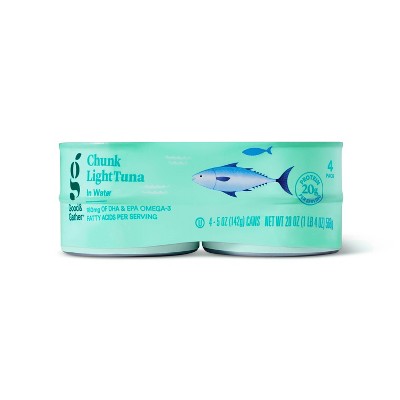 Chunk Light Tuna in Water - 5oz/4pk - Good & Gather™