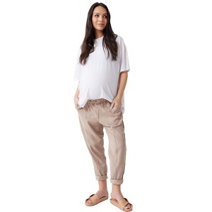 Ingrid & Isabel Maternity Drapey Ankle Pants with Pockets - 1 of 4