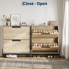 Shoe Storage Cabinet with 2 Flip Drawers - with Metal Legs, Adjustable Shelf, Narrow Shoe Rack Organizer for Entryway, Foyer, Hallway, Living Room - 2 of 4