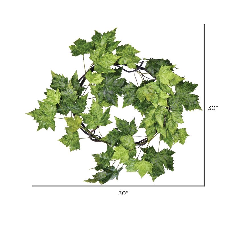 Vickerman 30" Artificial Green Plantanus Wreath., 2 of 8