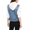 INSPIRE CHIC Women's Regular Fit Layered Drawstring Hood Denim Jacket with Pockets - 3 of 4