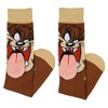 Looney Tunes Socks Tasmanian Devil 3D Velvet Tongue Adult Costume Crew Socks - 2 of 4