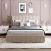 NicBex Queen Lift Up Storage Bed,Upholstered Platform Bed with Hydraulic Storage System and Linen Headboard,No Box Spring Needed,Easy Assembly,Beige - 2 of 4