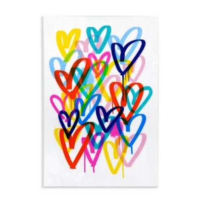Stupell Industries Urban Graffiti Hearts Wall Plaque Art