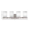 Toltec Lighting Nouvelle 4 - Light Vanity in  Graphite with 4" Square White Muslin Shade - 2 of 2