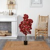 Nearly Natural 4-ft Autumn Pomegranate Artificial Tree - 4 of 4