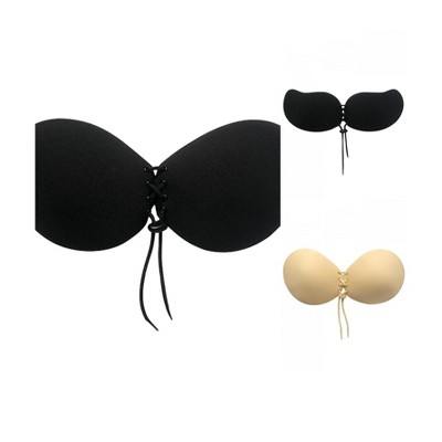 INSPIRE CHIC Women's 3 Packs Strapless Adjustable Silicone Reusable Bras