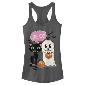 Juniors Womens Lost Gods Halloween Treat Friends Racerback Tank Top - 1 of 4