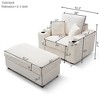 NicBex Corduroy Oversized Accent Chair with Ottoman,Comfy Armchair with Large Seat,Modern Chair and Ottoman Sets for Bedroom,Reading Room - 3 of 4