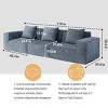118" Modular Convertible Sofa Bed,Oversized 3-Seater Sofa Set, Free Configuration Sectional Couch for Living Room or Guest Space-Maison Boucle - 4 of 4