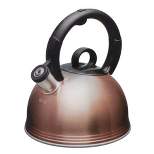 Copco 2.1 Qt Whistling Stainless Steel Tea Kettle with BPA Free Handle, Copper