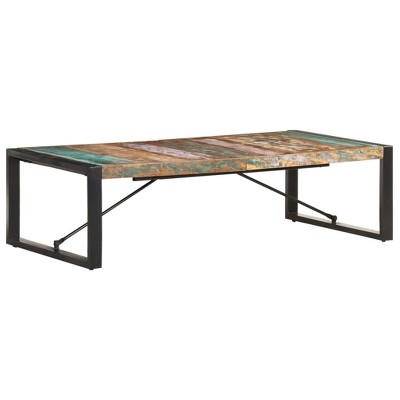 vidaXL Coffee Table 55.1"x27.6"x15.7" Solid Reclaimed Wood