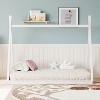 Racxily Montessori Style House Bed for Kids,Floor Bed Frame with Headboard and Footboard,Wooden Fence Bed - 4 of 4