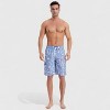 Anna-Kaci Men's Pineapple Print Swim Shorts with Adjustable Drawstring Waist and Mid-Length Fit - 4 of 4