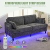 2 Seater Modern Loveseat Sofa with USB Charging Port and LED Lights for Living Room -3irtyhousy - 2 of 4