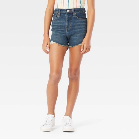 DENIZEN® from Levi's® Girls' High-Rise Jean Shorts - Light Blue Denim 7