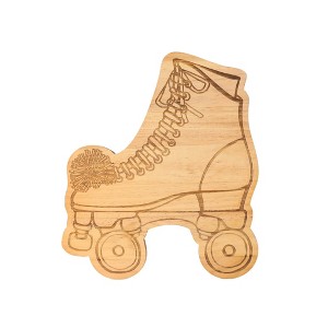 Slickblue Roller Skate Wood Serving Tray, 13" x 15" Pine Board with Detailed Design for Parties & Gatherings - 1 of 4