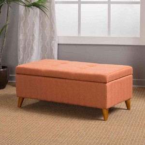 CAVINAS Storage Bench for Bedroom,Polyester Fabric Storage Ottoman Bench with Tufted Top for Living Room,Bedroom - 1 of 4