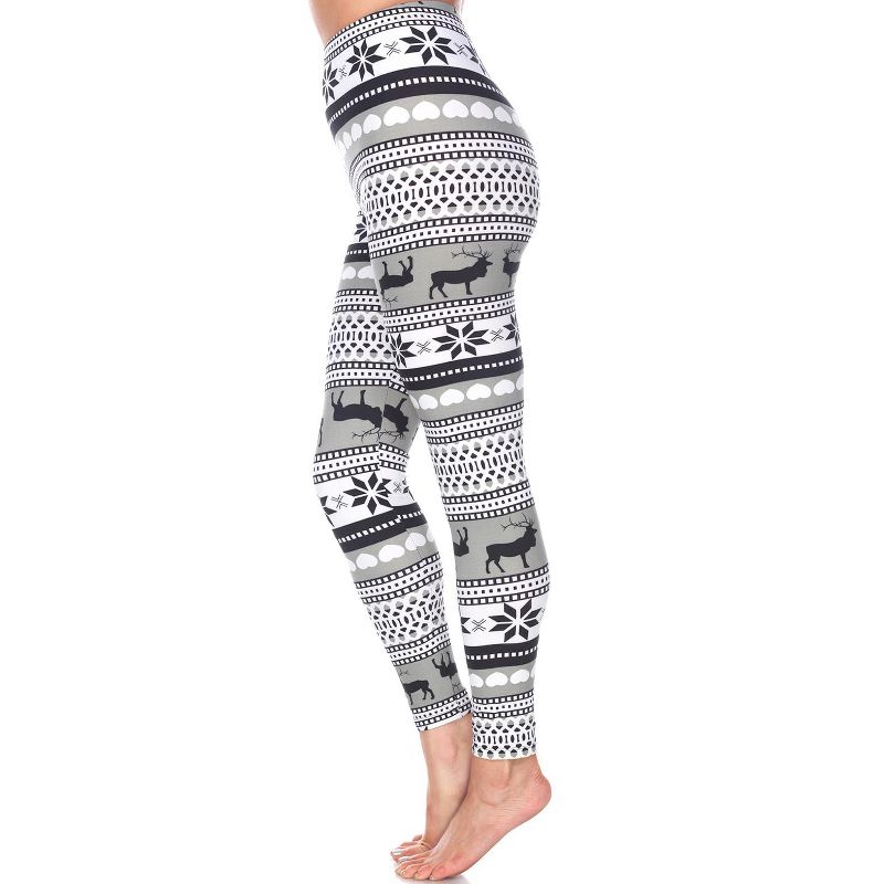 Women's One Size Fits Most Printed Leggings - One Size Fits Most - White Mark, 2 of 4