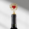 Unique Bargains Bottle Stoppers Lace Heart Zinc Alloy PTR 4.41"x1.50"x0.79" 1Pc - 2 of 3