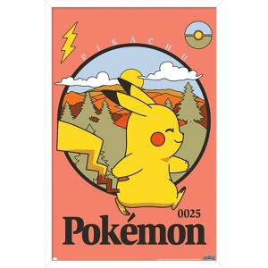 Trends International Pokémon - Pikachu Outdoor Adventure Framed Wall Poster Prints - 1 of 4