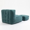 Cesicia 36.6 in-W x 38.6 in-D x 30.1 in-H Black Velvet Bean Bag Seats With Ottoman - 4 of 4