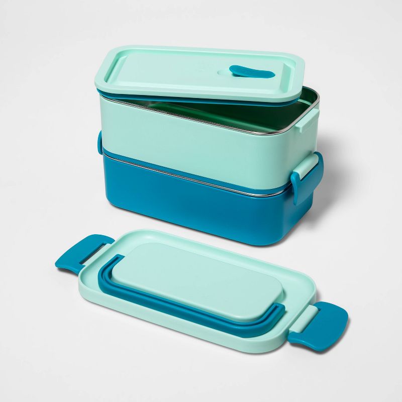Stainless Steel Bento Box Teal - Sun Squad&#8482;, 3 of 4