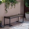 Industrial Acacia Wood and Metal Bench with Handcrafted Details for Entryway or Dining Room – 54" Wide – 3irtyhousy - 2 of 4