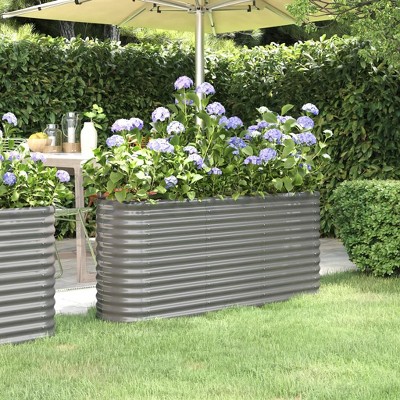 Garden Raised Bed Powder-coated steel vidaXL