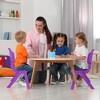Playkidiz Kids Plastic Chair Set of 2- Preschool Chairs - Purple - 2 of 4