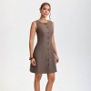 Women's Button-Down Mini A-Line Dress - A New Day™ Army Green - 3 of 4