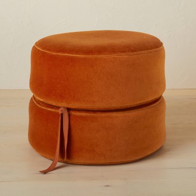 Olivia Round Pouf Rust - Opalhouse&#8482; designed with Jungalow&#8482;