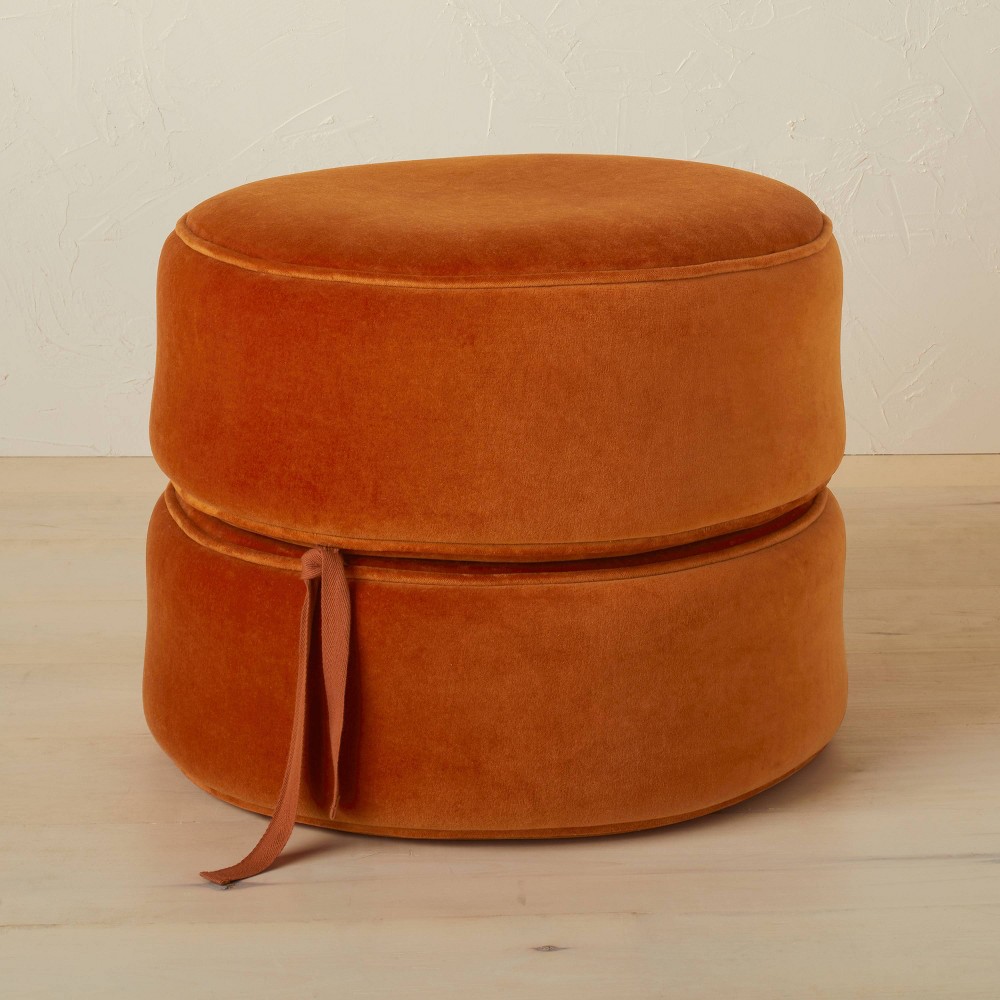 Photos - Pouffe / Bench Olivia Round Pouf Rust - Opalhouse™ designed with Jungalow™
