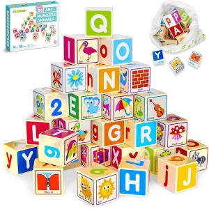 QUOKKA ABC Numbers Preschool Baby Block Puzzles - 1 of 4