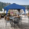 Tangkula Pop-up Canopy Tent 6.6’ x 6.6’ Height Adjustable Commercial Instant Canopy w/ Portable Roller Bag Blue/ White/ Grey - image 2 of 4