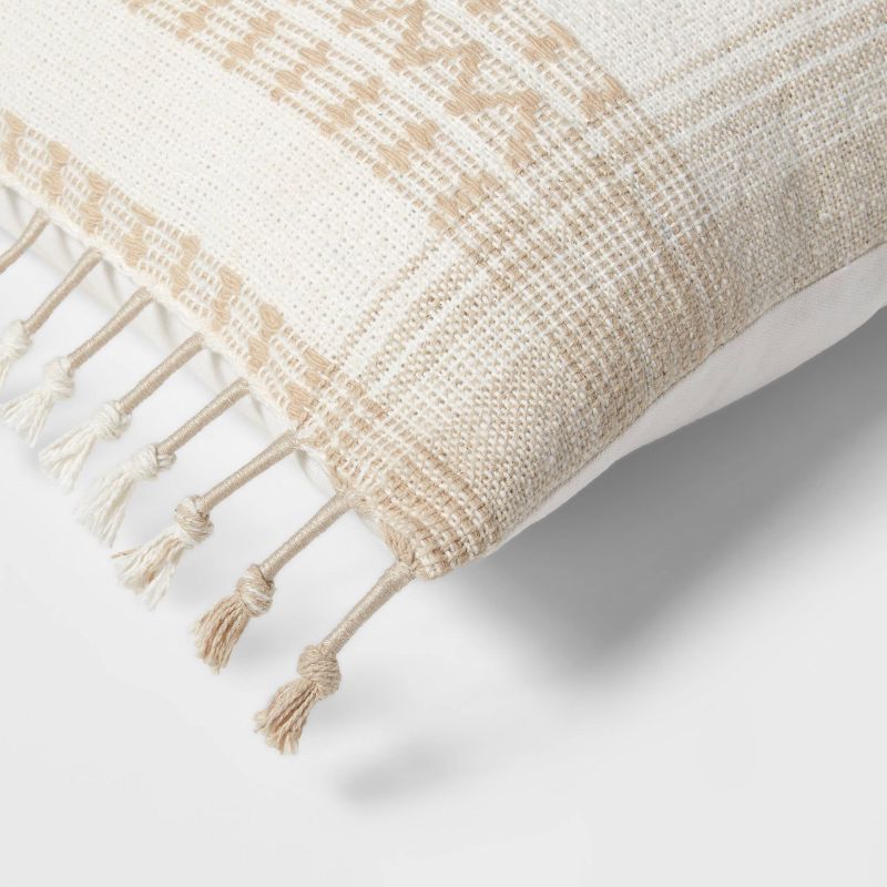 Square Woven Pattern Tassel Decorative Throw Pillow - Threshold™, 4 of 8