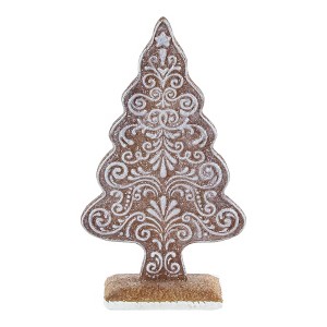 Northlight Glittered Gingerbread Tree Christmas Decoration - 8.25" - 1 of 4