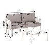 Sapphtopaz Patio Furniture Set Lounge Loveseat Conversation Outdoor Chairs with Cushions and Square Coffee Table for Patio, Garden - 3 of 4