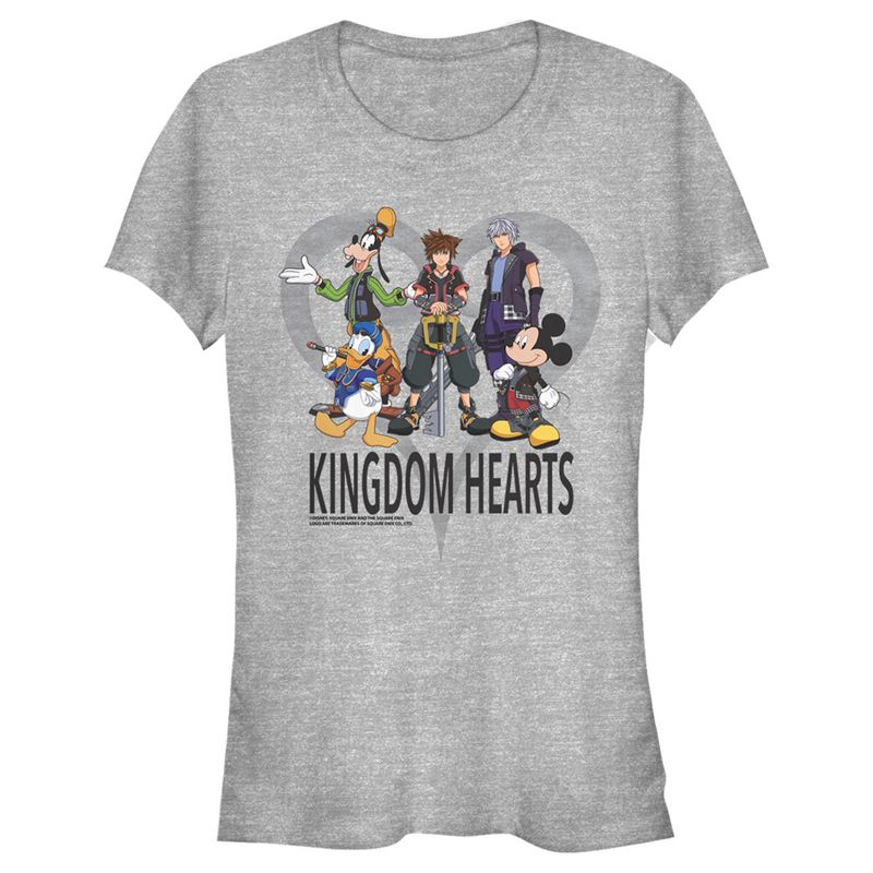 Juniors Womens Kingdom Hearts 3 Box Art T-Shirt, 1 of 5
