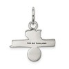 Black Bow Jewelry Sterling Silver Antiqued I Heart Basketball Script Pendant - 3 of 4